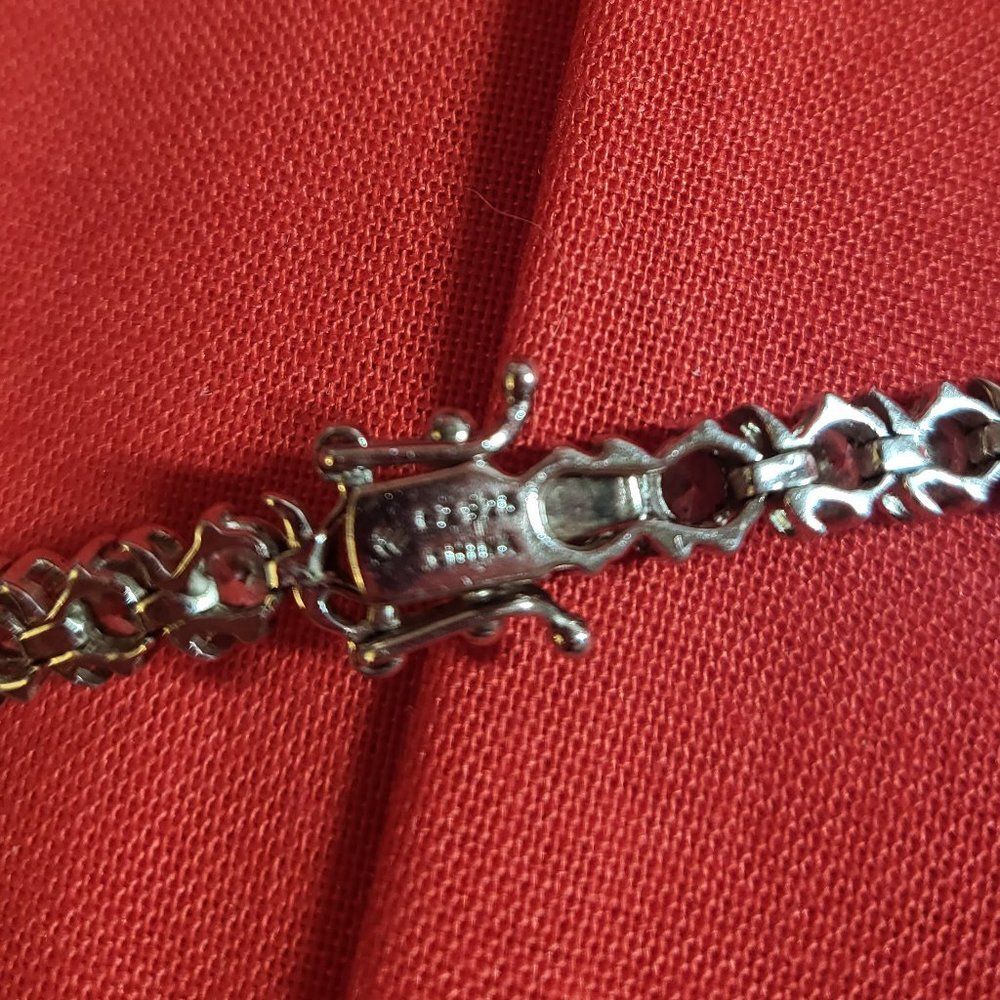 Sterling Silver CZ Tennis Bracelet - Picture 4 of 8